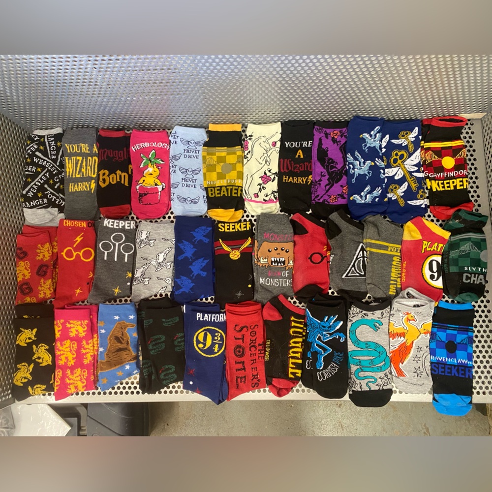 Harry Potter Themed Men's Socks - Set of 73